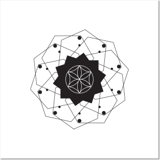 Geometric Flower Art Posters and Art